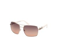 Guess Femme GU00159 32B Lunettes de soleil Métal Or Fumée Carré Normale