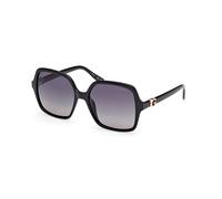 Guess Femme GU00190 01D Lunettes de soleil Métal Noir Fumée Carré Polarisé Ombré