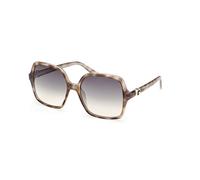 Guess Femme GU00190 95P Lunettes de soleil Métal Havana Carré Normale Sfumato