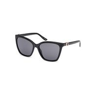 Guess Femme GU00191 01A Lunettes de soleil Injecté Noir Fumée Carré Normale