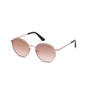 Guess Femme GU7556 28U Lunettes de soleil Métal Or Bordeaux Ronde Normale