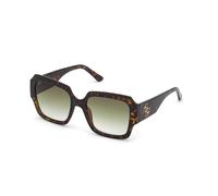Guess Femme GU7681 52P Lunettes de soleil Injecté Havane Vert Carré Normale Ombré