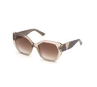 Guess Femme GU7741 57G Lunettes de soleil Injecté Beige Marron Géométrique Normale Miroir