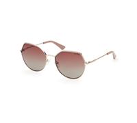 Guess Femme GU7867 32T Lunettes de soleil Métal Or Bordeaux Géométrique Normale Ombré