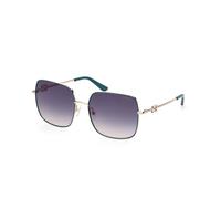 Guess Femme GU7906-H 98W Lunettes de soleil Métal Vert Bleu Carré Normale Ombré