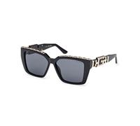 Guess Femme GU7915 01A Lunettes de soleil Injecté Noir Fumée Carré Normale