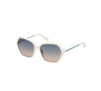 Guess Gu00134 Woman Polarized Sunglasses Blanc Gradient Green Femme