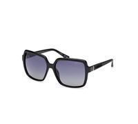 Guess Lunettes de soleil GU00157 Noir Fumé Polarisé Injecté Carré Femme