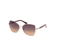 Guess Femme Guess GU00259 28B Lunettes de soleil Métal Or Fumée Papillon Normale
