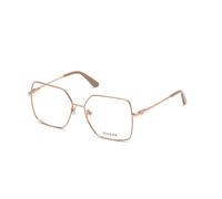 Guess Femme Guess GU2824 059 Montures optiques Métal Beige Carré Normale
