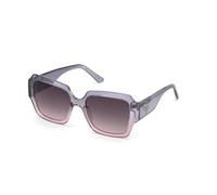 Guess Femme Guess GU7681 20B Lunettes de soleil Injecté Gris Fumée Carré Normale Ombré