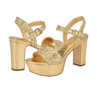 GUESS Femme Haldem Sandale, Or Naturel 710, 37.5 EU
