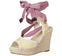 GUESS Femme Halona Sandale cale, Beige Lilas, 39 EU