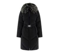 Guess, Femme, Manteaux, Noir, Taille: 44 FR Alienor Long Belted Puffer