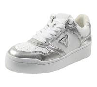 GUESS Femme Miram Basket, White Silver Multi 142, 42 EU