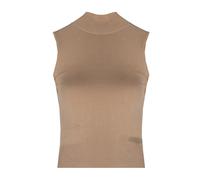 Guess, Femme, Pulls, Beige, Taille: 36 FR Élégant Pull sans Manches avec Golf