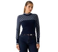 Guess, Femme, Pulls, Bleu, Taille: 42 FR Aubrey Mock-neck Sweater