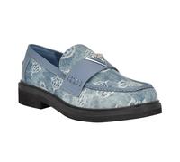 GUESS Femme Shatha Mocassin, Bleu Denim, 36.5 EU