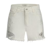 Guess, Femme, Shorts, Blanc, Taille: W26 Short en Denim Blanc avec Effet Usé