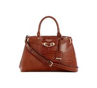 GUESS Femme Silvye Luxury Satchel Sac à Main, Cognac, Taille Unique