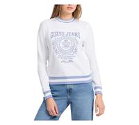 Guess, Femme, Sweatshirts et sweats à capuche, Blanc, Taille: 36 FR Crewneck SweaT-shirt