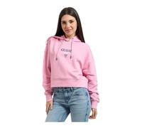 Guess, Femme, Sweatshirts et sweats à capuche, Rose, Taille: 42 FR SweaT-shirt Logo Brodé
