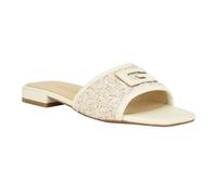 GUESS Femme Tampa Sandale Plate, Ivoire, 35 EU