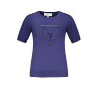 Guess, Femme, Tops, Bleu, Taille: 38 FR Pull à manches courtes