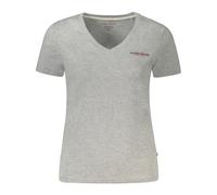 Guess, Femme, Tops, Gris, Taille: 36 FR T-Shirt Col V American Tradition
