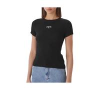 Guess, Femme, Tops, Noir, Taille: 42 FR W6Gpz3 Ka0H1 GJ SS CN RIB Embro TEE