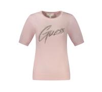 Guess, Femme, Tops, Rose, Taille: 36 FR Pull Rose Femme en Viscose Manches Courtes
