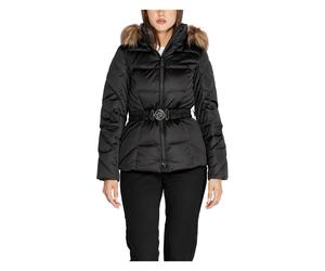 Guess, Femme, Vestes, Noir, Taille: 40 FR Veste Zippée à Capuche