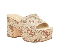 GUESS Femme Yapplea Sandale à Talon, Logo Marron Moyen, 37 EU