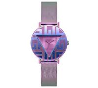 GUESS Femmes Analogique-Numérique Quartz Montre avec Bracelet en Acier Inoxydable