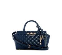 GUESS Femmes Idra Small Satchel Cartable, Minuit/Excursion, Couleur Unie (Midnight/Getaway Solids), Quilted