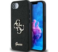 Guess Fixed Glitter Big 4G - Coque pour iPhone 16e (noir)