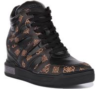 Guess Fl8Lissmf12 Wedge Lisa Logo Bottes Femmes Baskets Blanc Marron UK 2 - 8