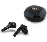 Guess Flat Classic Logo Electroplated - TWS écouteurs + étui de chargement (noir)