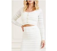 GUESS Flirt Cardigan Pale Pearl Taille: XS | Cardigans Outlet | Femme | Blanche
