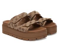 Guess FLJF2X FAL03 Faxon 2 Chaussons À Enfiler Femme Double Boucle Beige