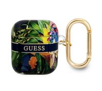 Guess Flower - Étui pour Airpods 1ère/2ème génération (Bleu)