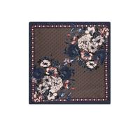 GUESS Foulard 'FOULARD 53X53' bleu nuit / chocolat / poudre / rouge cerise, Taille One Size