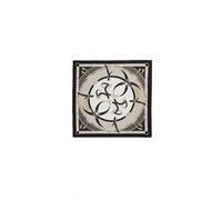 GUESS Foulard, impression 4G et logo pivoine avec détails ceintures et chaînes, 120 x 120 cm, noir
