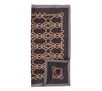 GUESS Foulard 'PRINTED KEFIAH 53x53' marron / anthracite / noir / blanc, Taille One Size