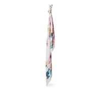 GUESS Écharpe beige violet pour femme - Foulard Scarf 130X130 Ivory 300435