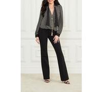 GUESS Freda Ls Scarf Print New Monogram Black B Taille: 44 | Chemisiers Outlet | Femme | Le Noir