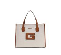 GUESS G Status Compartment Tote Natural/Cognac