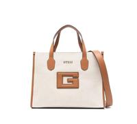 GUESS G Status Compartment Tote Natural/Cognac
