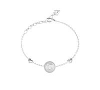 GUESS G Talisman 14mm Pearly G Coin Bracelet Rhodium argenté