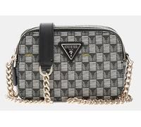 Guess G Wave Imprimé Géométrique Mini Sac Bandoulière Femme En Noir Multi